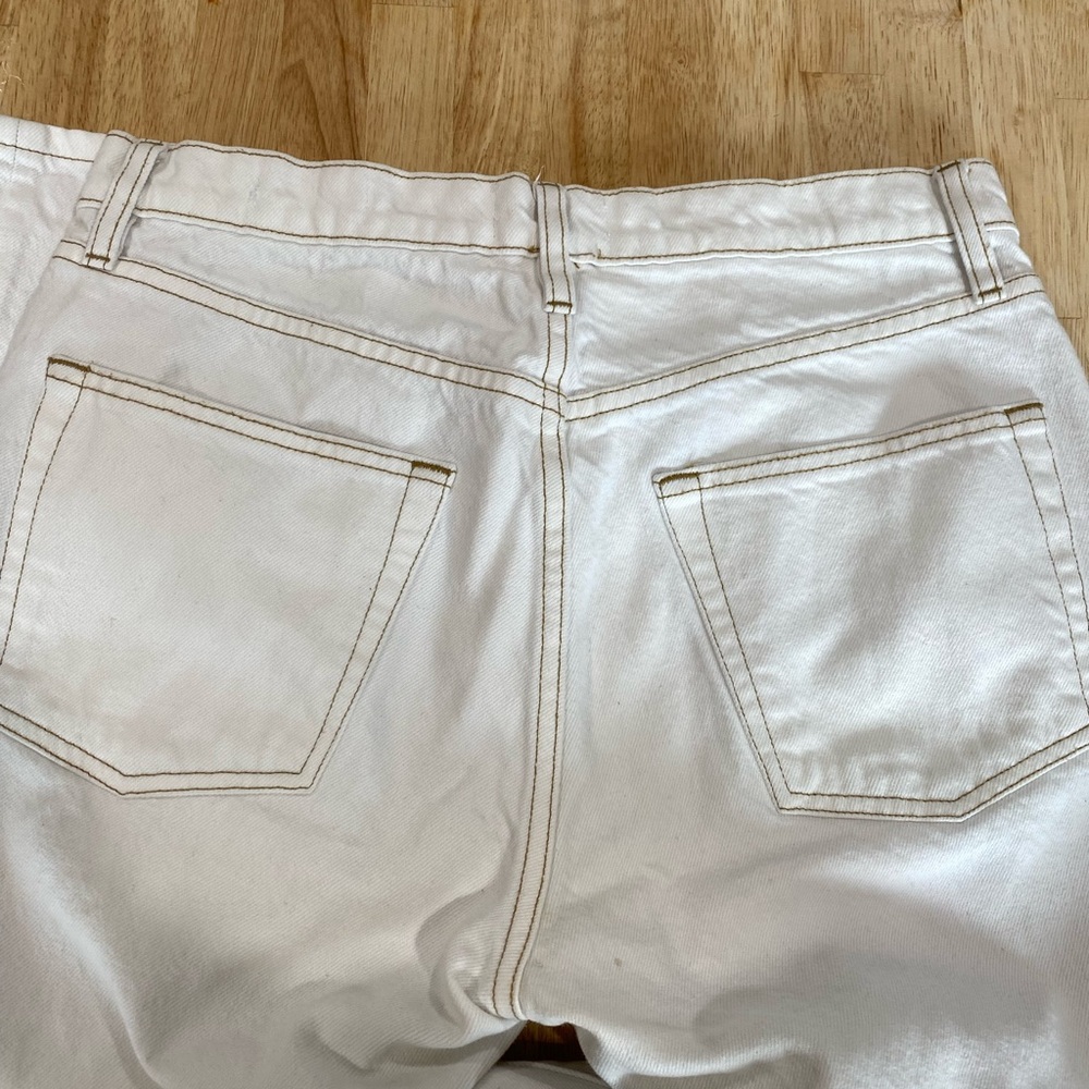 Frame Denim Straight Leg Jeans in Cream - Picture 8 of 13